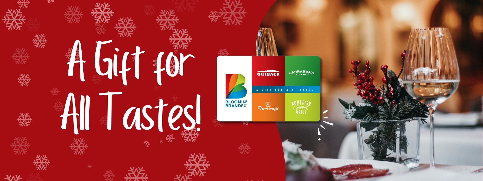 Bloomin Brands GC Holiday Banner Bloomin Brands GC Holiday Banner